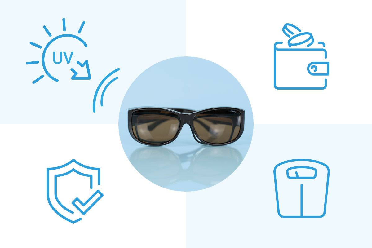 преимущества и недостатки солнцезащитных очков, надеваемых поверх очков