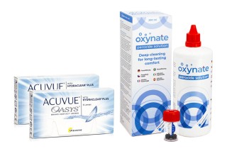 Acuvue Oasys (12 läätse) + Oxynate Peroxide 380 ml koos läätsekonteineriga