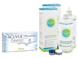 Acuvue Oasys (6 линз) + 2 x Solunate Multi-Purpose 400 мл с контейнером