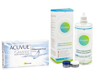 Acuvue Oasys for Astigmatism (6 läätse) + Solunate Multi-Purpose 400 ml koos läätsekonteineriga