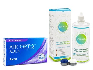 Air Optix Aqua Multifocal (6 линз) + Solunate Multi-Purpose 400 мл с контейнером