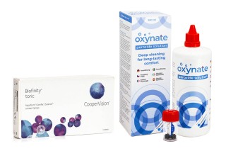 Biofinity Toric CooperVision (6 линз) + Oxynate Peroxide 380 мл с контейнером