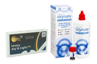 Lenjoy Day & Night PRO (6 линз) + Oxynate Peroxide 380 мл с контейнером