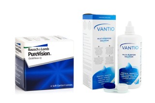 PureVision (6 läätse) + Vantio Multi-Purpose 360 ml koos läätsekonteineriga