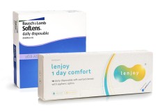 SofLens Daily Disposable (90 läätse) + Lenjoy 1 Day Comfort (10 läätse)