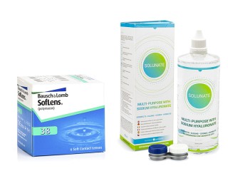 SofLens 38 (6 läätse) + Solunate Multi-Purpose 400 ml koos läätsekarbiga