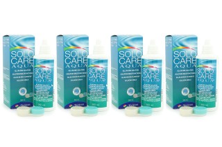 SOLOCARE AQUA 4 x 360 ml koos läätsekarbiga