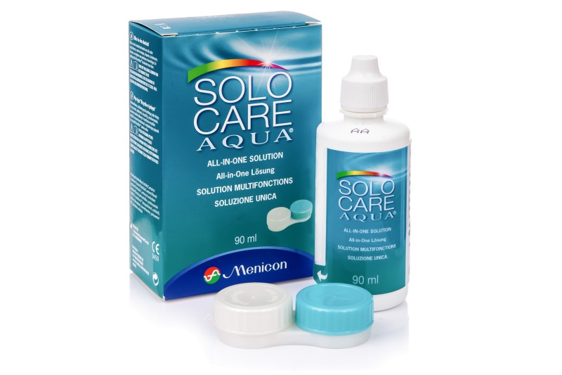 SOLOCARE AQUA 90 ml koos läätsekarbiga